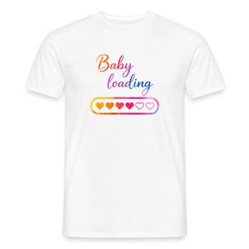 Cœur de chargement de bébé - T-shirt homme - blanc - Devant - AI Model Male 178 dark (178cm)