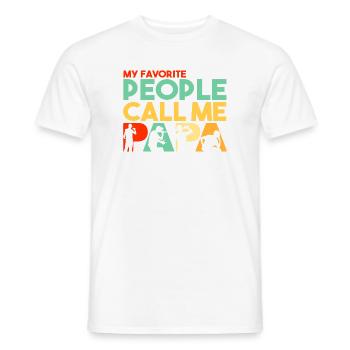 Meine Lieblingsleute nennen mich Papa Rapper Slogan - Männer T-Shirt - Weiß - Vorne - AI Model Male 178 dark (178cm)