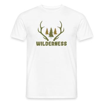 Chasse au cerf en plein air en nature Conception de la nature - T-shirt homme - blanc - Devant - AI Model Male 178 dark (178cm)