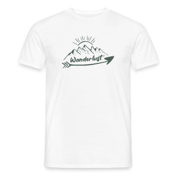 Wanderlust Mountain Outdoor Travel Design - Männer T-Shirt - Weiß - Vorne - AI Model Male 178 dark (178cm)