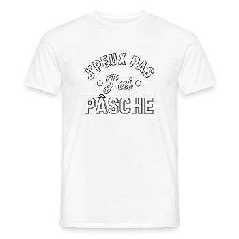 Cadeau homme T shirt homme j'peux pas j'ai pêche - T-shirt homme - blanc - Devant - AI Model Male 178 dark (178cm)