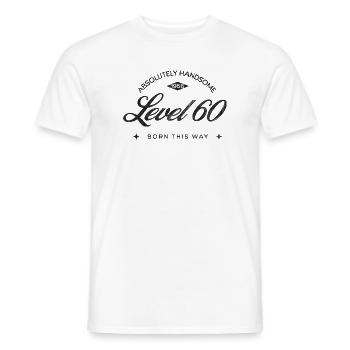 Vintage Born This Way – Absolutely Handsome 60 - Männer T-Shirt - Weiß - Vorne - AI Model Male 178 dark (178cm)