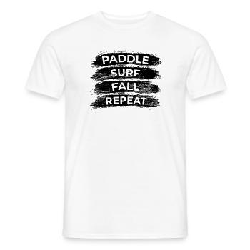 Paddle Surf Fall Repeat - Men's T-Shirt - white - Front - AI Model Male 178 dark (178cm)