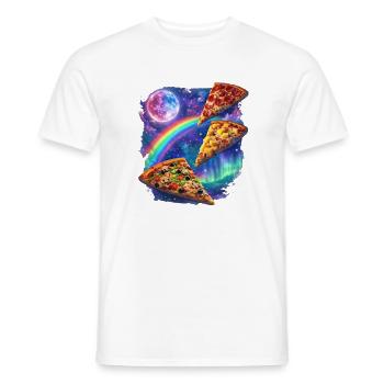 Kosmische Regenbogenpizza All - Männer T-Shirt - Weiß - Vorne - AI Model Male 178 dark (178cm)