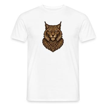 Celtic wolf head with knot - Men's T-Shirt - white - Front - AI Model Male 178 dark (178cm)