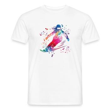 Alpin Ski Wintersport Nordischer Skilauf - Männer T-Shirt - Weiß - Vorne - AI Model Male 178 dark (178cm)