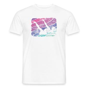 Artistic Swim Team Synchronschwimmen - Männer T-Shirt - Weiß - Vorne - AI Model Male 178 dark (178cm)