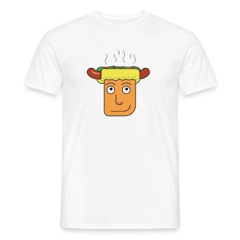 Franken-Bun : Le dessin animé de la tête de hot-dog - T-shirt homme - blanc - Devant - AI Model Male 178 dark (178cm)