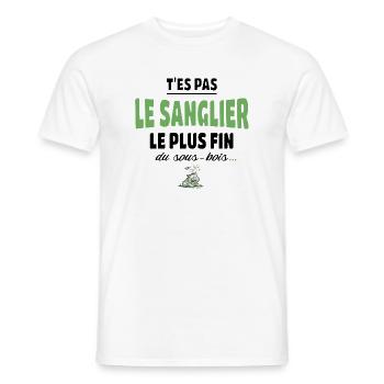 T’es pas le sanglier le plus fin du sous-bois - T-shirt homme - blanc - Devant - AI Model Male 178 dark (178cm)