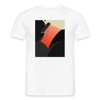 Abstract Red Skateboard - Männer T-Shirt - Weiß - Vorne - AI Model Male 178 dark (178cm)
