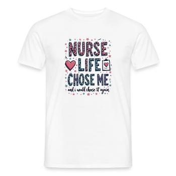 Choose Me Motif Design - Men's T-Shirt - white - Front - AI Model Male 178 dark (178cm)