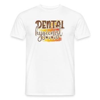 Script du coucher du sol hygiéniste léopard - T-shirt homme - blanc - Devant - AI Model Male 178 dark (178cm)