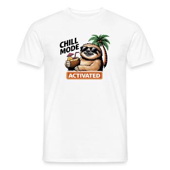 Tropical Sloth Activated Vibes - Men's T-Shirt - white - Front - AI Model Male 178 dark (178cm)