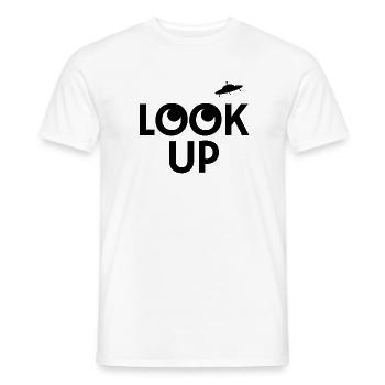 Look Up: The Universe is Waiting - Men's T-Shirt - white - Front - AI Model Male 178 dark (178cm)
