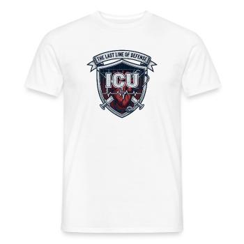 ICU Last Line of Defense - Intensive Care Retro - Men's T-Shirt - white - Front - AI Model Male 178 dark (178cm)