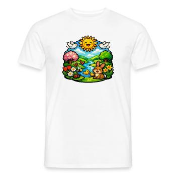 Jardin de Rêve Soleil - T-shirt homme - blanc - Devant - AI Model Male 178 dark (178cm)