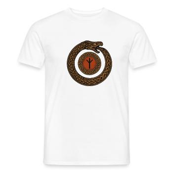 Cercle runique d’Uroboros - T-shirt homme - blanc - Devant - AI Model Male 178 dark (178cm)