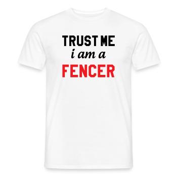 Faites-moi confiance je suis un escrimeur pro - T-shirt homme - blanc - Devant - AI Model Male 178 dark (178cm)