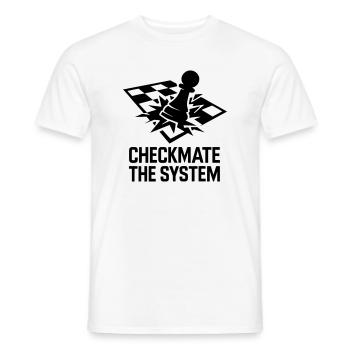 Echec et Mat au Système Design Stratège Rebelle - T-shirt homme - blanc - Devant - AI Model Male 178 dark (178cm)