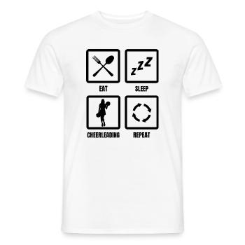 Cheerleading Routine - Men's T-Shirt - white - Front - AI Model Male 178 dark (178cm)