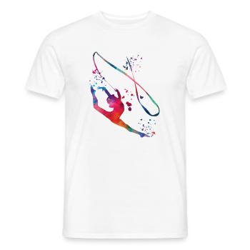 Gymnastin Mit Band Rhythmische Sportgymnastik - Männer T-Shirt - Weiß - Vorne - AI Model Male 178 dark (178cm)