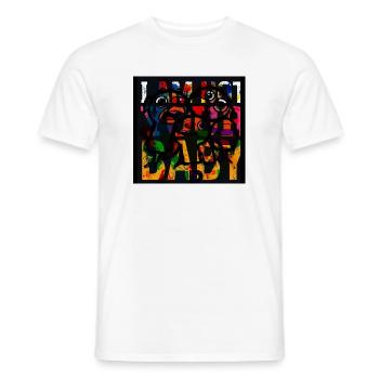 Portrait géométrique coloré - T-shirt homme - blanc - Devant - AI Model Male 178 dark (178cm)