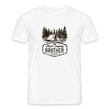 Frère de camping disant meilleur frère de camping de tous les temps ca - T-shirt homme - blanc - Devant - AI Model Male 178 dark (178cm)
