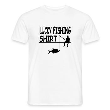 Angling - Men's T-Shirt - white - Front - AI Model Male 178 dark (178cm)