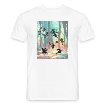 Rainbow Fairy Forest - Men's T-Shirt - white - Front - AI Model Male 178 dark (178cm)