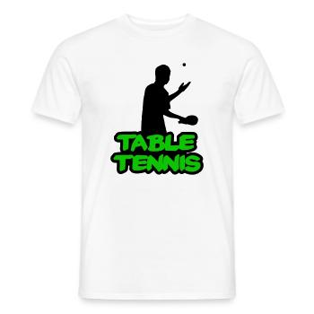 Neon Graffiti Table Tennis Lettering - Men's T-Shirt - white - Front - AI Model Male 178 dark (178cm)
