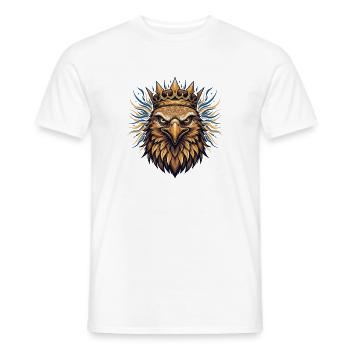 Crowned Eagle Coat of Arms Art - Men's T-Shirt - white - Front - AI Model Male 178 dark (178cm)