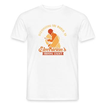 Elektriker Elektroniker Elektroinstallateur - Männer T-Shirt - Weiß - Vorne - AI Model Male 178 dark (178cm)