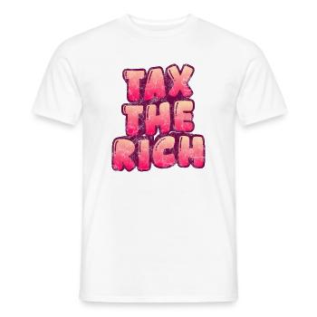Taxer les riches - T-shirt homme - blanc - Devant - AI Model Male 178 dark (178cm)