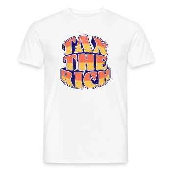 Taxer les riches - T-shirt homme - blanc - Devant - AI Model Male 178 dark (178cm)