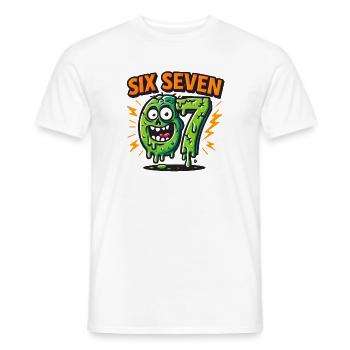 Six Seven 67 Zombie Horror Humor Italian Brainrot - Männer T-Shirt - Weiß - Vorne - AI Model Male 178 dark (178cm)