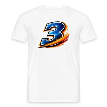 Nummer 3 Fußball Shirt Abwehr Spieler Team - Männer T-Shirt - Weiß - Vorne - AI Model Male 178 dark (178cm)