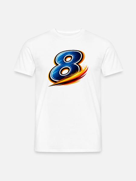 Nummer 8 Fußball Shirt Mittelfeld Allrounder - Männer T-Shirt - Weiß