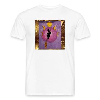 Sorcière Stellaire sur le Balai - T-shirt homme - blanc - Devant - AI Model Male 178 dark (178cm)