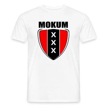 Mokum Badge 2 - Men's T-Shirt - white - Front - AI Model Male 178 dark (178cm)