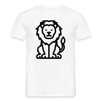 Löwe - Männer T-Shirt - Weiß - Vorne - AI Model Male 178 dark (178cm)