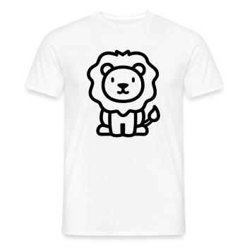 Löwe - Männer T-Shirt - Weiß - Vorne - AI Model Male 178 dark (178cm)