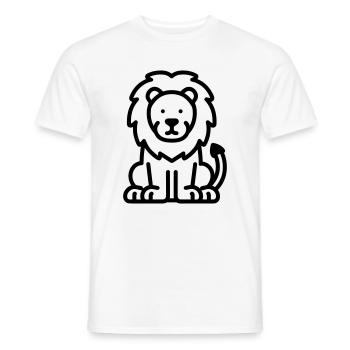 Löwe - Männer T-Shirt - Weiß - Vorne - AI Model Male 178 dark (178cm)