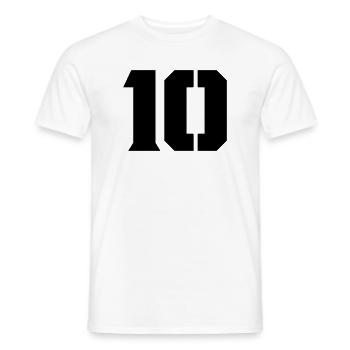 10 - Männer T-Shirt - Weiß - Vorne - AI Model Male 178 dark (178cm)