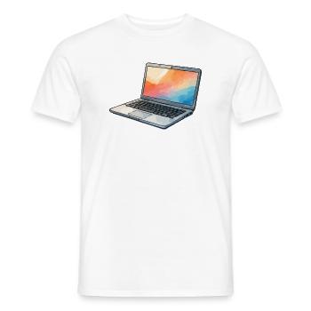Lumina Laptop Prisma - Männer T-Shirt - Weiß - Vorne - AI Model Male 178 dark (178cm)