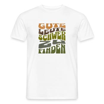 Gute Leute - Schwer zu finden Retro Shirt  - Männer T-Shirt - Weiß - Vorne - AI Model Male 178 dark (178cm)