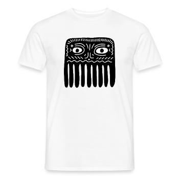 Ancient Guardian Spirit Mask Graphic - Men's T-Shirt - white - Front - AI Model Male 178 dark (178cm)