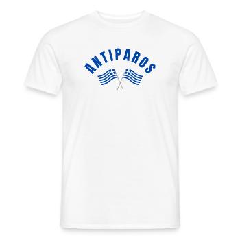 Antiparos griechische Flaggen - Männer T-Shirt - Weiß - Vorne - AI Model Male 178 dark (178cm)