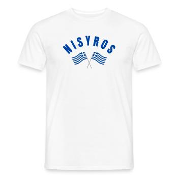 Nisyros griechische Flaggen - Männer T-Shirt - Weiß - Vorne - AI Model Male 178 dark (178cm)