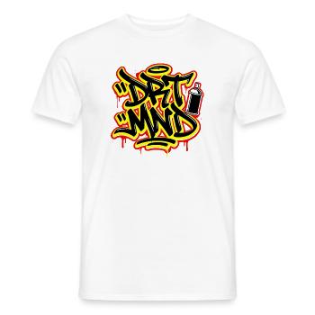 DRTMND Street Art, T-shirt Dortmund Ruhrpott, sweat à capuche - T-shirt homme - blanc - Devant - AI Model Male 178 dark (178cm)