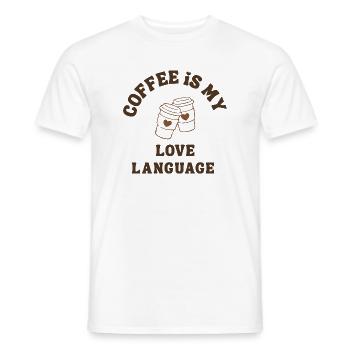 Kaffee ist meine Liebessprache süßer romantischer Kaffee - Männer T-Shirt - Weiß - Vorne - AI Model Male 178 dark (178cm)